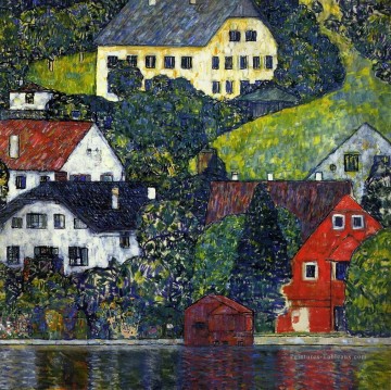 Maisons à Unterach sur l’Attersee Gustav Klimt Peinture à l'huile